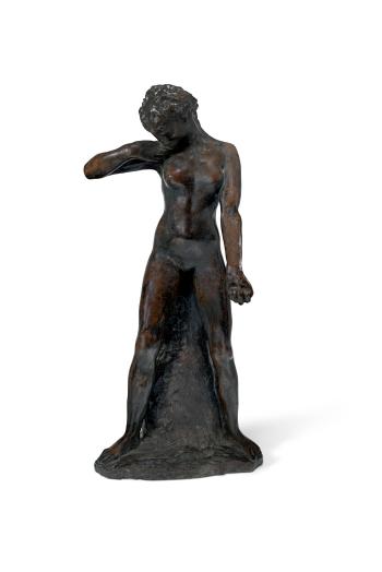 Faunesse debout  version au rocher simple dite aussi  Phryn by 
																	Auguste Rodin