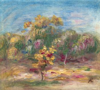 Paysage, les arbres  fragment by 
																	Pierre-Auguste Renoir