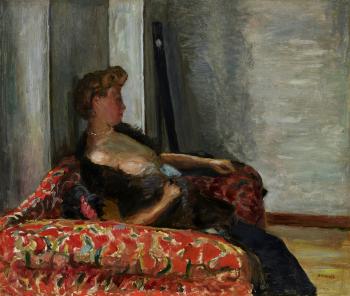 Portrait de femme by 
																	Pierre Bonnard