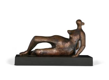 Maquette for Reclining Figure No. 7 by 
																	Henry Moore
