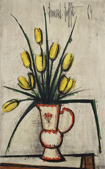 Tulipes jaunes by 
																	Bernard Buffet