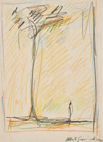 L'arbre ( recto and verso ) by 
																	Alberto Giacometti