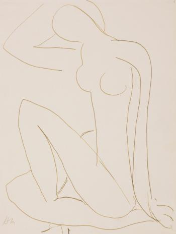 Nu assis (Etude pour le 'Nu bleu') by 
																	Henri Matisse