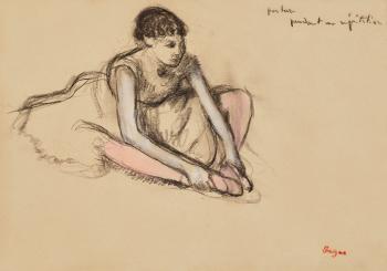 Danseuse assise by 
																	Edgar Degas