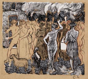 Daphnis et Chlo (Les noces de Daphnis et Chlo) by 
																	Camille Pissarro