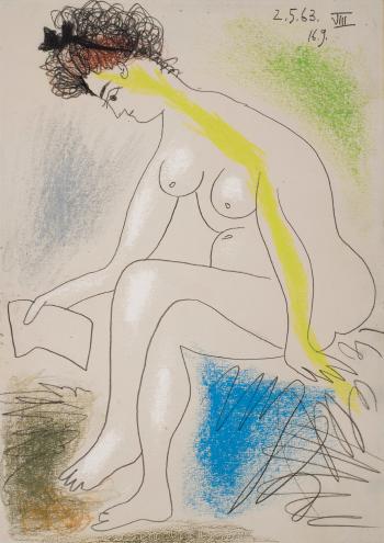 Nu assis by 
																	Pablo Picasso