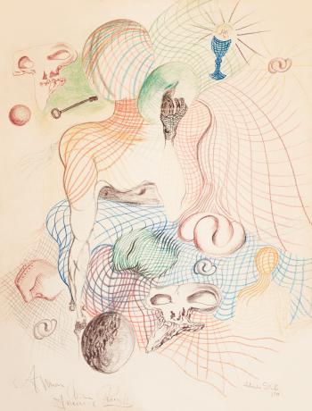 Composition surraliste by 
																	Salvador Dali