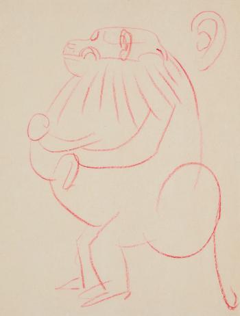 Etude pour 'La guenon et son petit' by 
																	Pablo Picasso