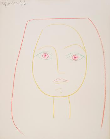 Portrait de Franoise by 
																	Pablo Picasso
