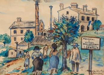 Terrain  vendre, Gentilly (Val de Marne) by 
																	Maurice Utrillo