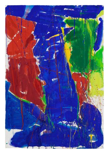 The Blue Between the Red and Green by 
																	Sam Francis