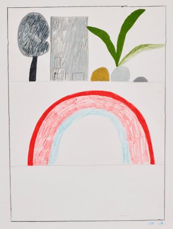 Trees and Archway by 
																	David Hockney
