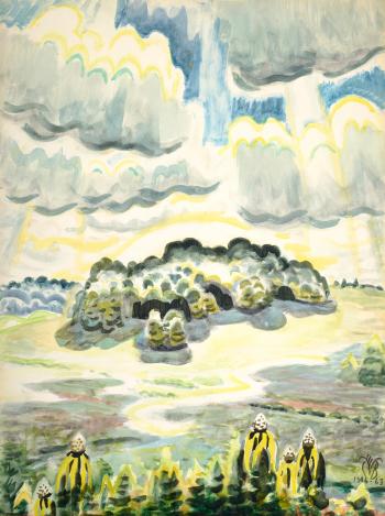 Advancing Clouds by 
																	Charles Burchfield