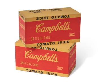 Campbell's Tomato Juice Box by 
																	Andy Warhol