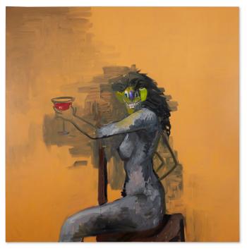 The Cocktail Drinker's Wife by 
																	George Condo