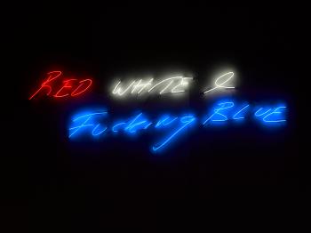 Red, White and Fucking Bluered by 
																	Tracey Emin