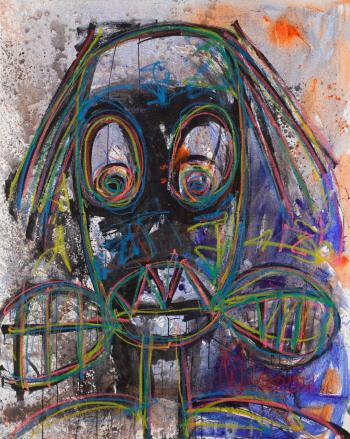 Cubist Mouth III by 
																	Aboudia Abdoulaye Diarrassouba