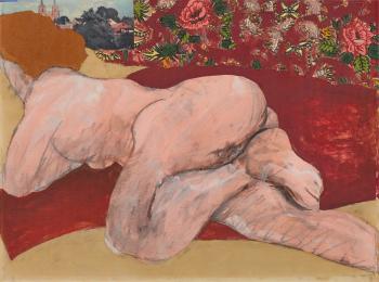 Red Wall and Blanket Nude by 
																	Tom Wesselmann