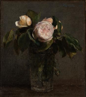 Roses dans un verre long by 
																	Henri Fantin-Latour