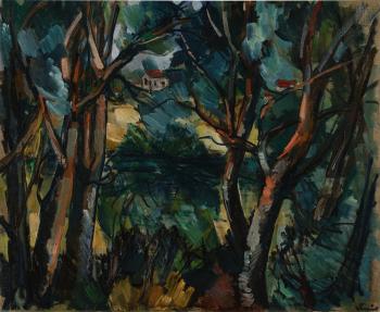 Ltang  travers les arbres by 
																	Maurice de Vlaminck