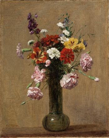 Fleurs diverses dans un vase by 
																	Henri Fantin-Latour