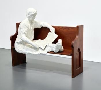 Woman on a Church Pew by 
																	George Segal