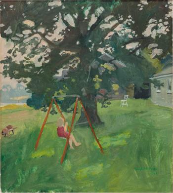 Girl on a Swing (Swinging Before Supper) by 
																	Fairfield Porter