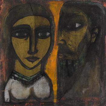 Untitled (Gold Couple) by 
																	Badri Narayan
