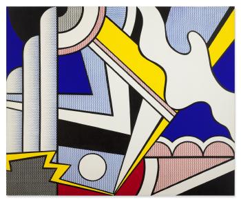 Modern Painting with Small Bolt by 
																	Roy Lichtenstein