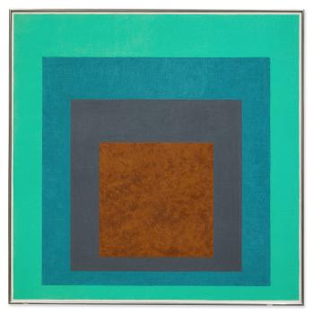 Homage to the Square in Green Frames by 
																	Josef Albers