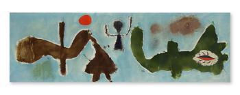 Femmes et oiseau devant le soleil by 
																	Joan Miro