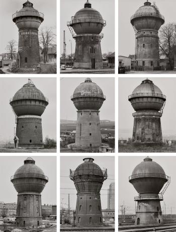 Water Towers: (Kugel unten Geschlossen) by 
																	Bernd and Hilla Becher