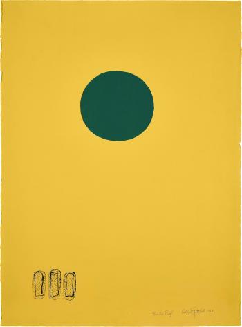 Chrome Yellow, Green Disc (A.A.A. 36) by 
																	Adolph Gottlieb
