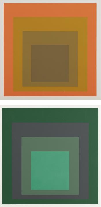 Concord; and Chrysoprase, from Die Oberflche (The Surface) (D. 167.1, 167.4) by 
																	Josef Albers