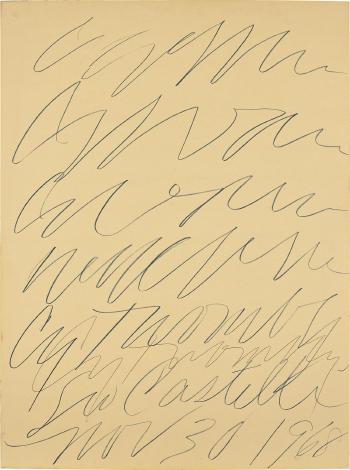 Leo Castelli Gallery exhibition poster by 
																	Cy Twombly