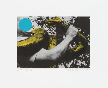 Man with Snake (Blue and Yellow), from Harvey Gantt for Senate Campaign Committee (G. 1455, H. 52) by 
																	John Baldessari