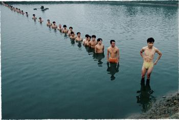 To Raise the Water Level in a Fishpond (Line Man) by 
																	 Zhang Huan