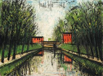 Le Canal, environs d'Evreux by 
																	Bernard Buffet