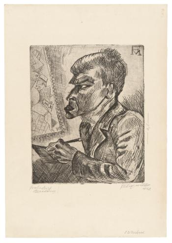 Otto Dix zeichnet by 
																	Conrad Felixmuller