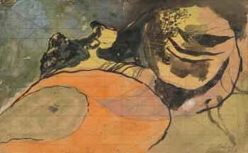 Mountain Road with Boulder by 
																	Graham Sutherland