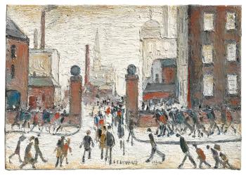 A Mill Scene, Wigan by 
																	Laurence Stephen Lowry