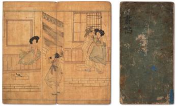 Album of genre paintings by 
																	Sin Yunbok