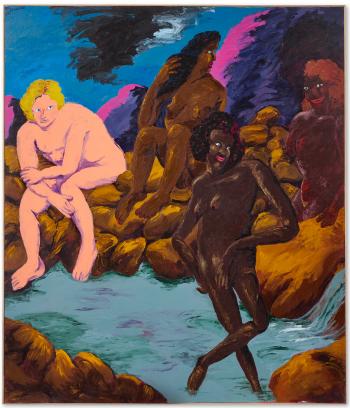 The Philosopher At The Bather's Pool by 
																	Robert Colescott