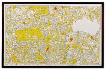 Map of London with The City of London Removed by 
																	Sol LeWitt