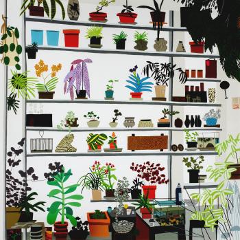 Large Shelf Still Life by 
																	Jonas Wood