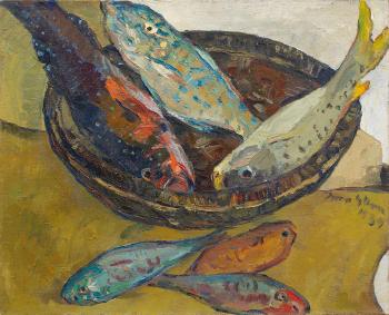 Still life of fish by 
																	Irma Stern