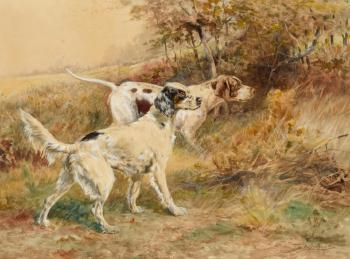 Two setters by 
																	Edmund Henry Osthaus