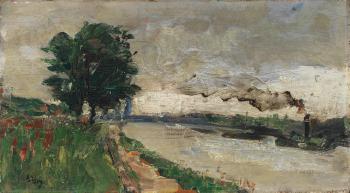 Blick auf den Rhein (Painted circa 1924) by 
																	Lesser Ury
