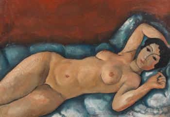 Desnudo acostado (Painted in 1919) by 
																	Celso Lagar