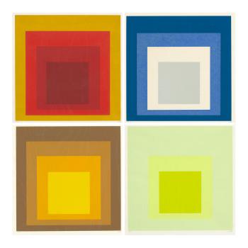 Hommage au carr&233 (4 works) by 
																	Josef Albers